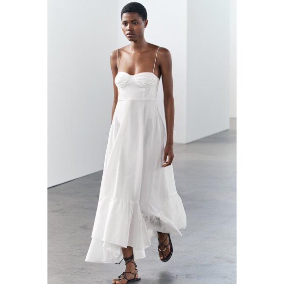 Zara Collection Ruffled Poplin Dress - Picture 2 of 8